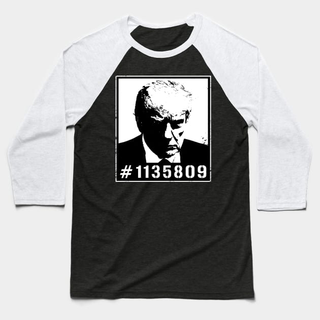 trump mugshot (variant) Baseball T-Shirt by Panteclonos